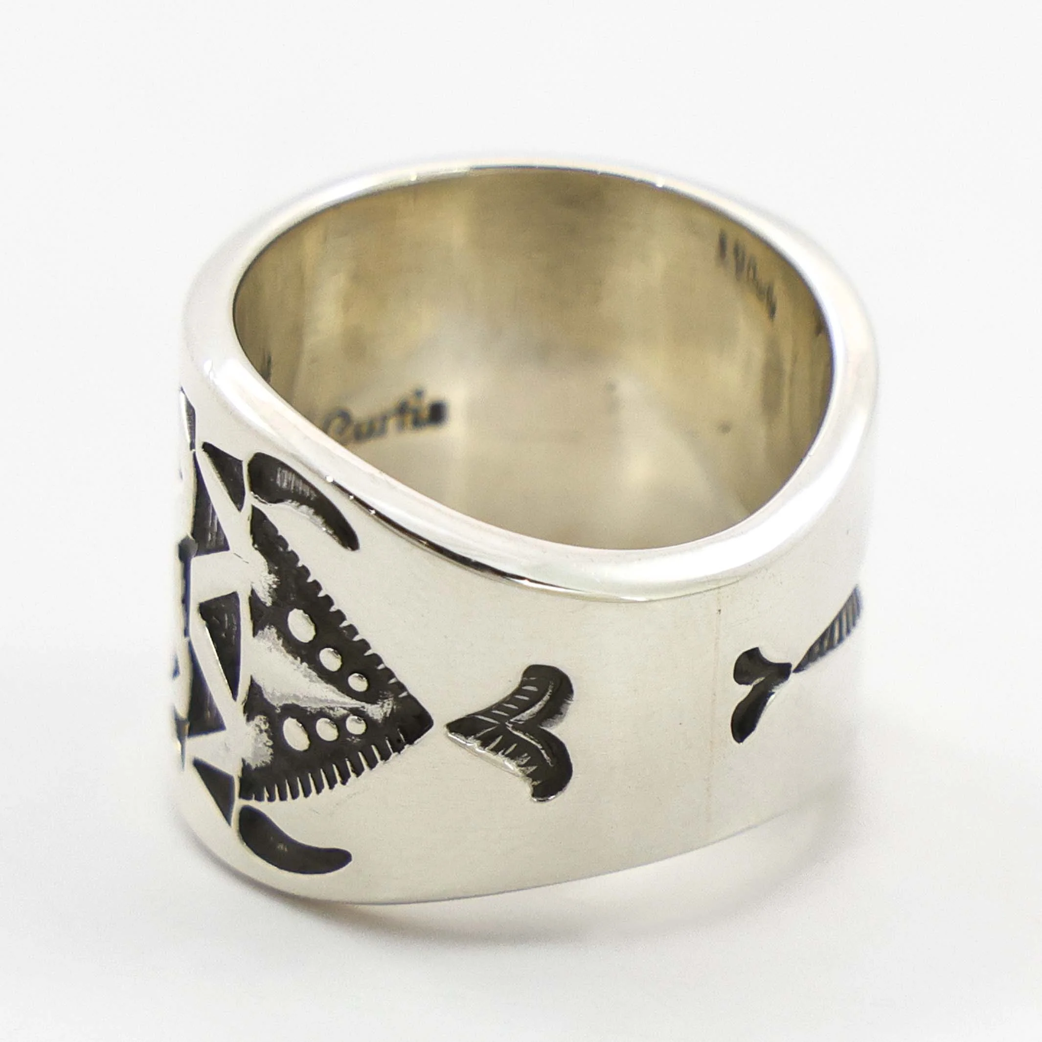 Stamped Silver Ring - Image 3