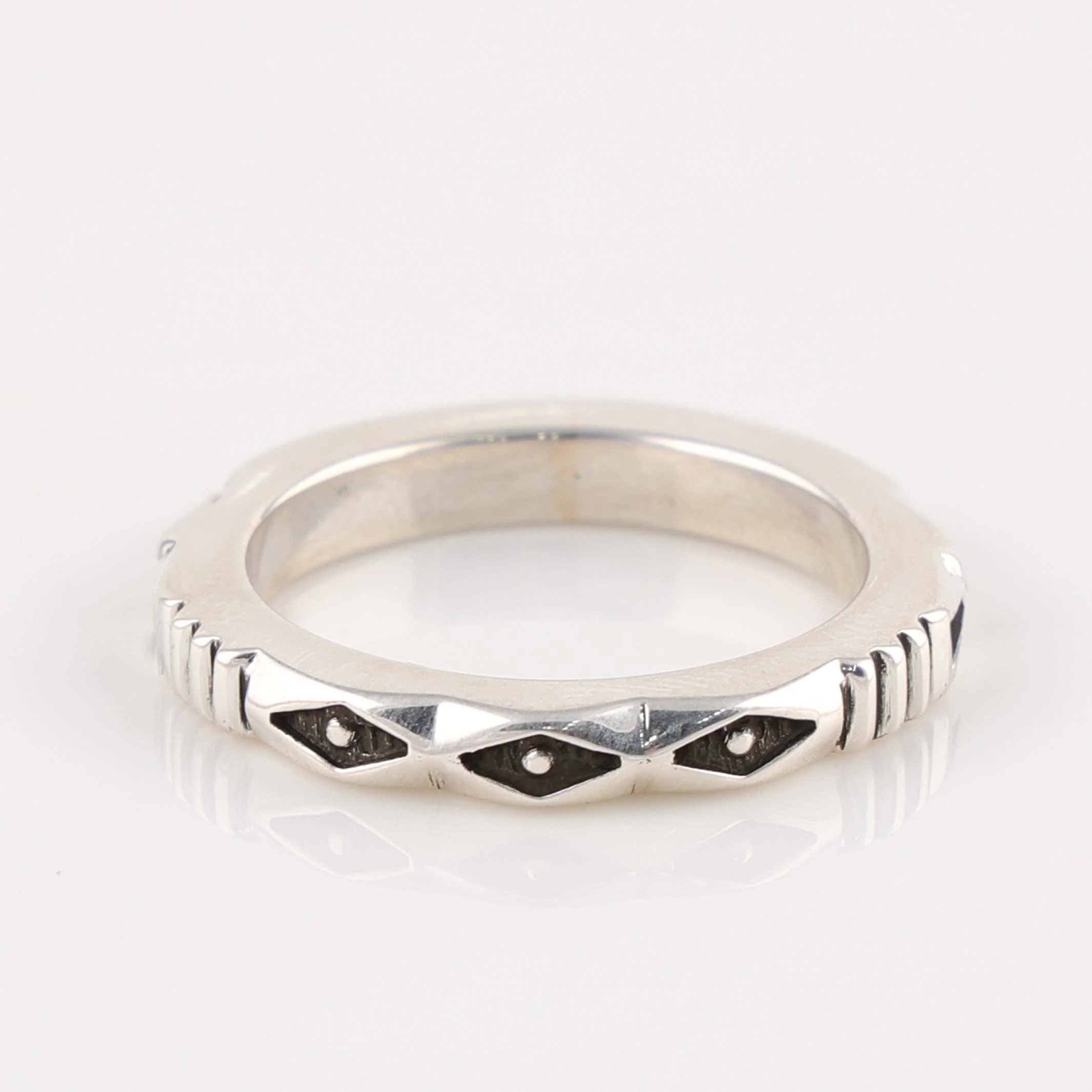 Stamped Silver Ring