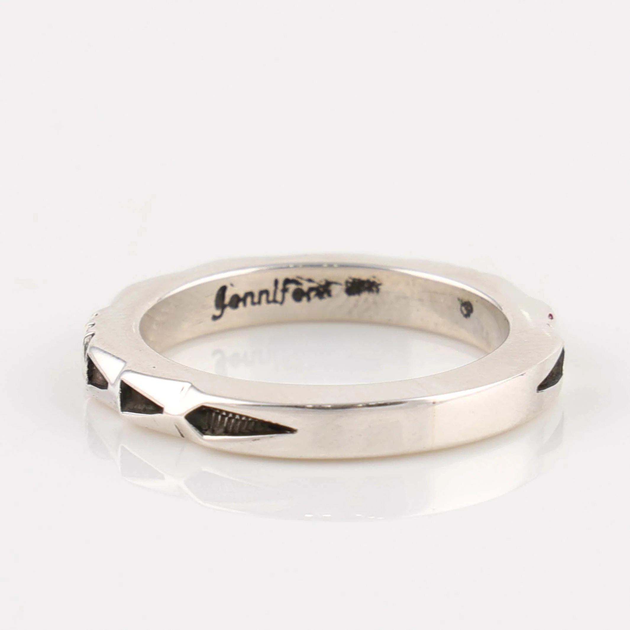Stamped Silver Ring - Image 3