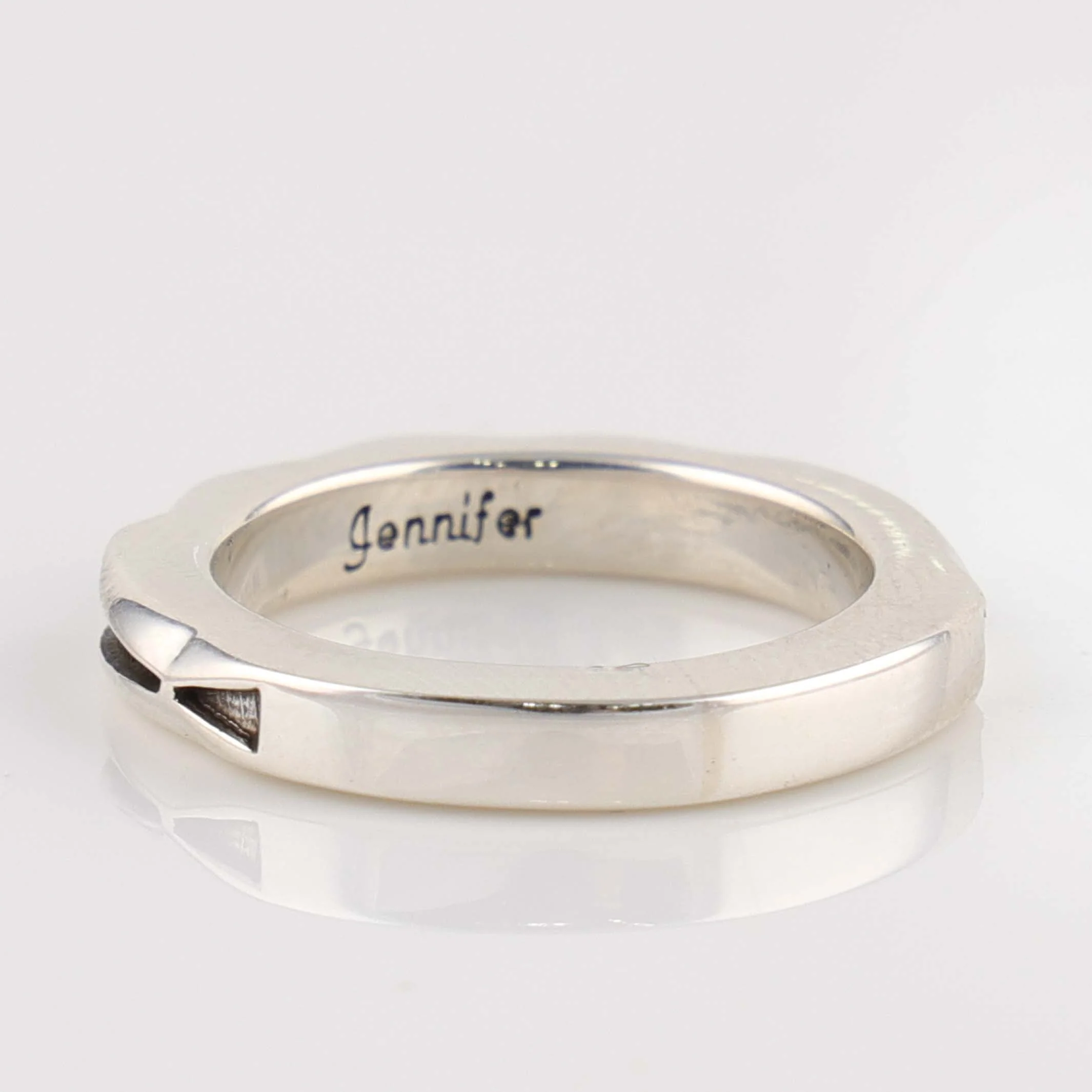 Stamped Silver Ring - Image 3