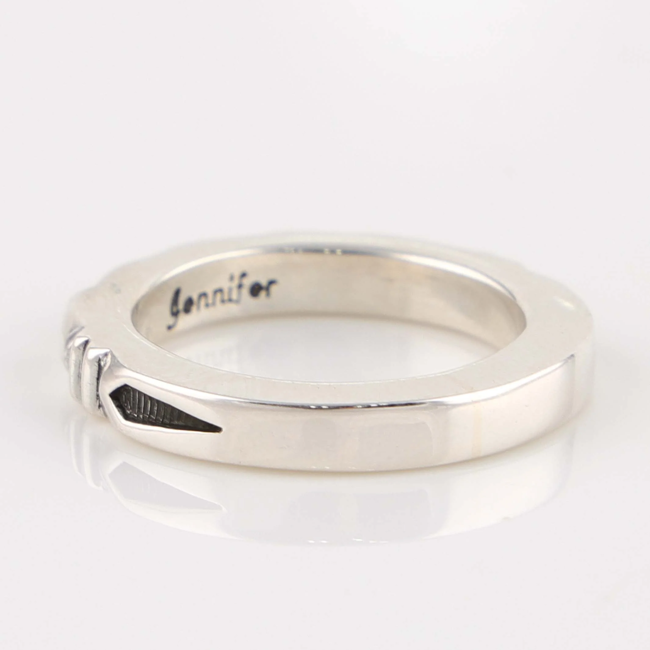 Stamped Silver Ring - Image 3