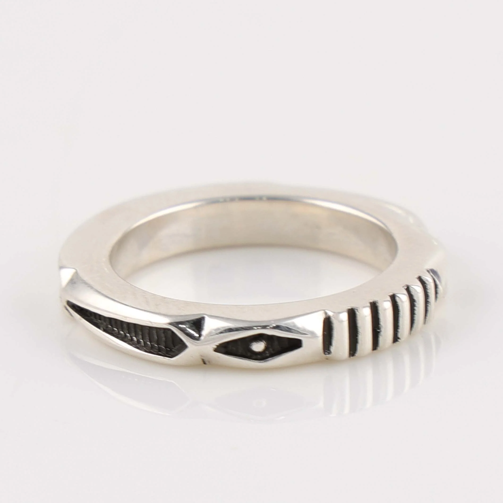 Stamped Silver Ring - Image 2