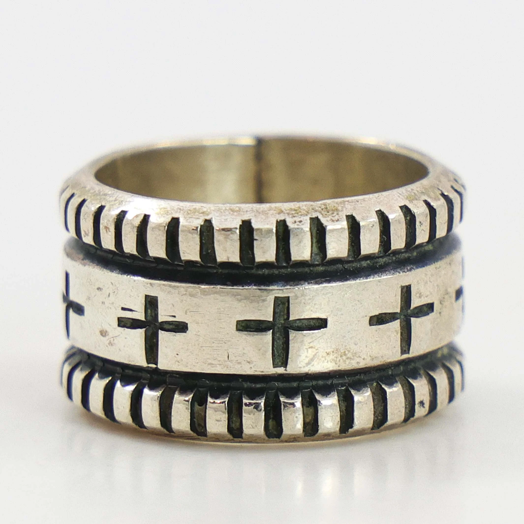 Stamped Silver Ring