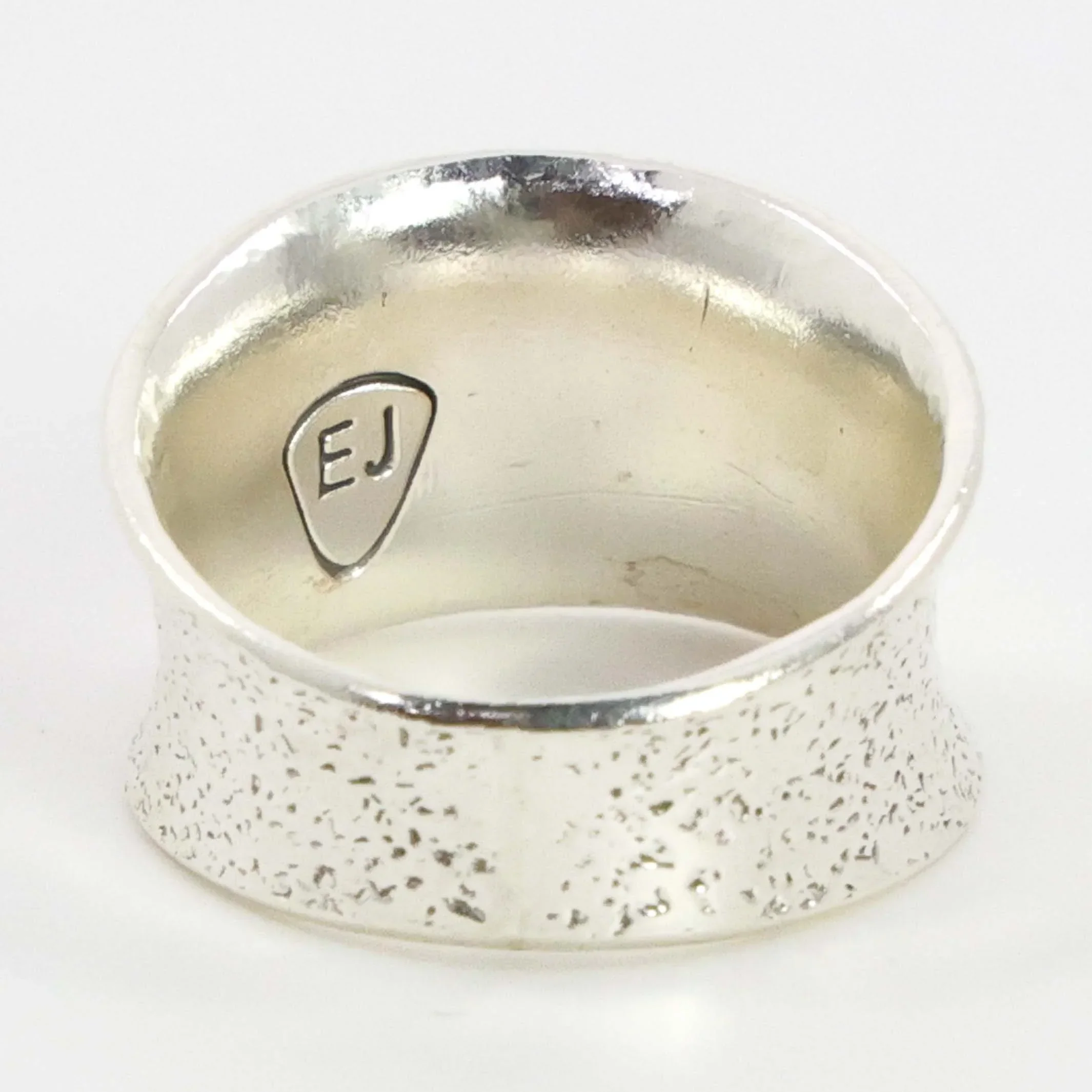 Textured Silver Ring - Image 3