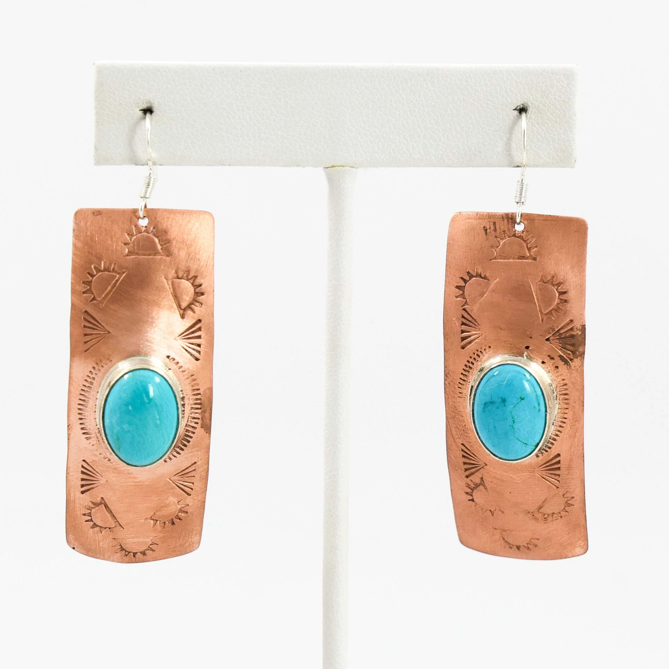 Turquoise and Copper Earrings