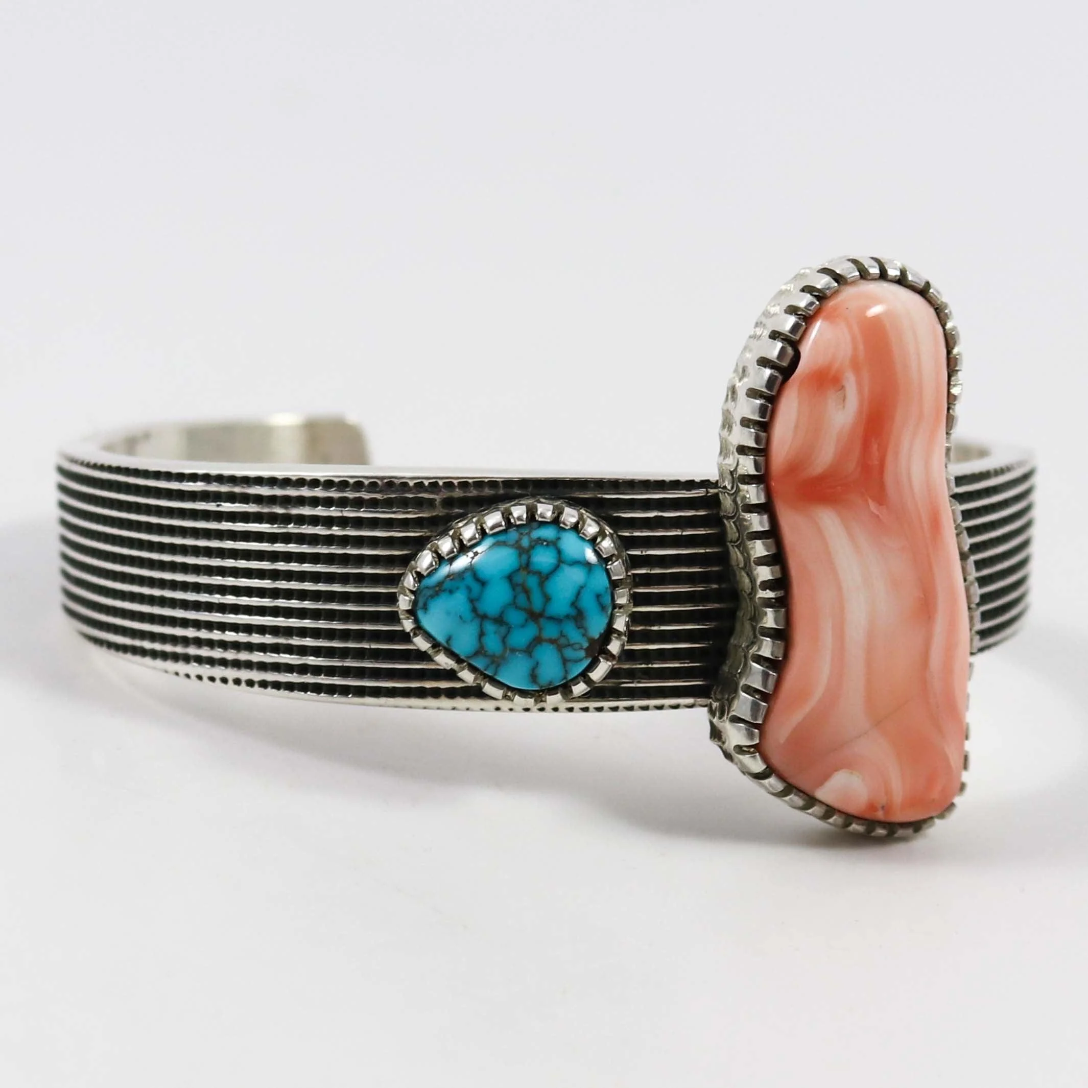 Turquoise and Coral Cuff - Image 3