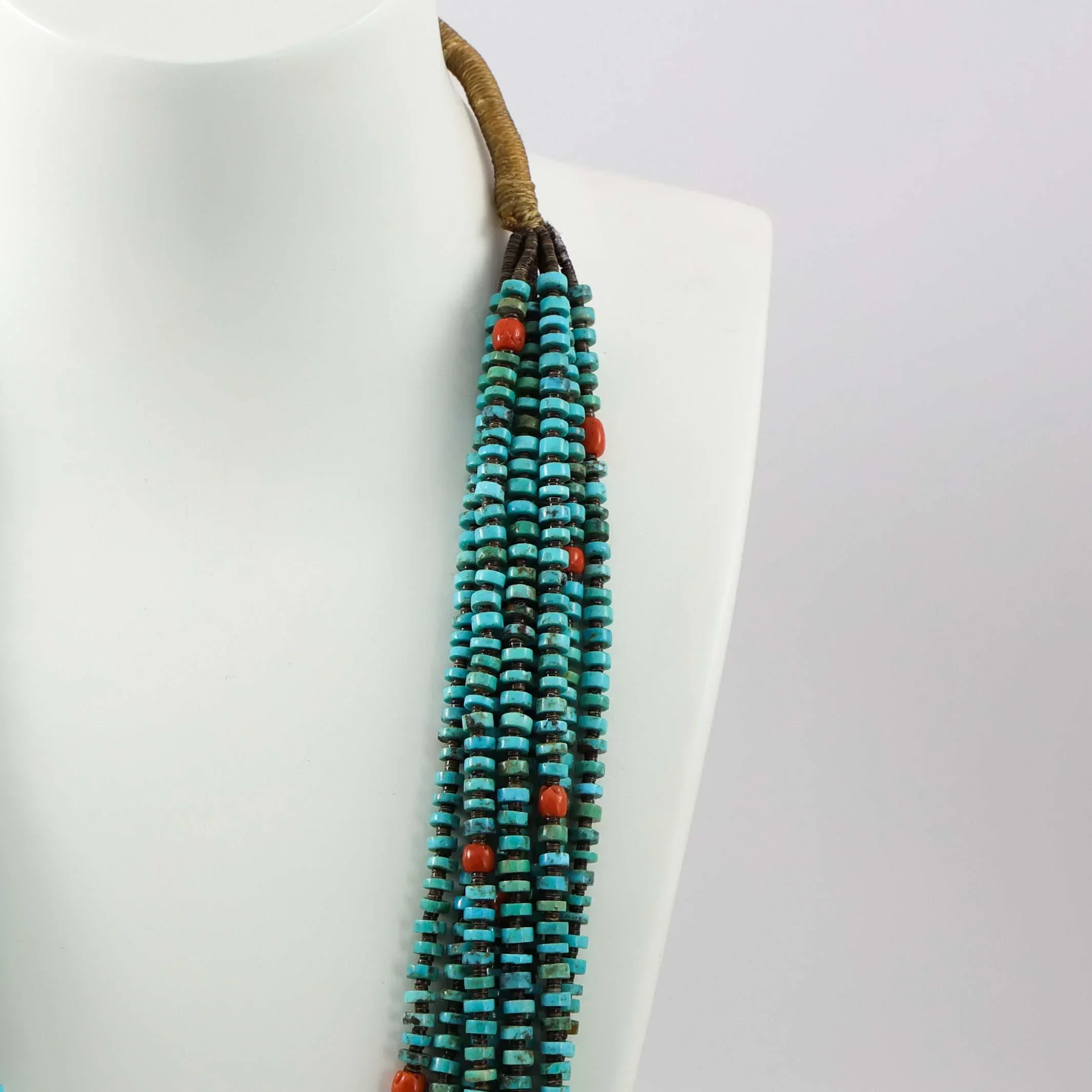 Turquoise and Coral Necklace - Image 4
