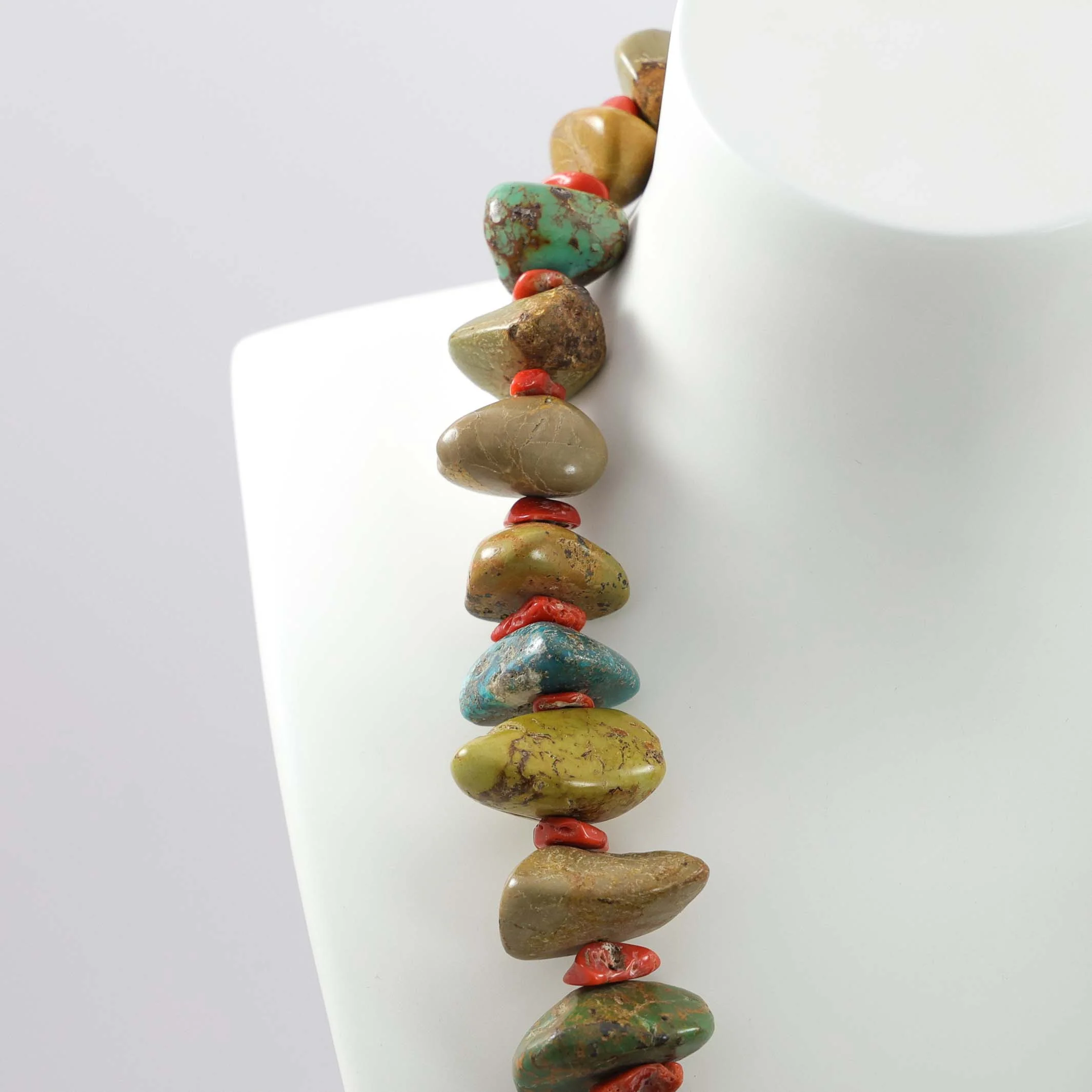 Turquoise and Coral Necklace - Image 3