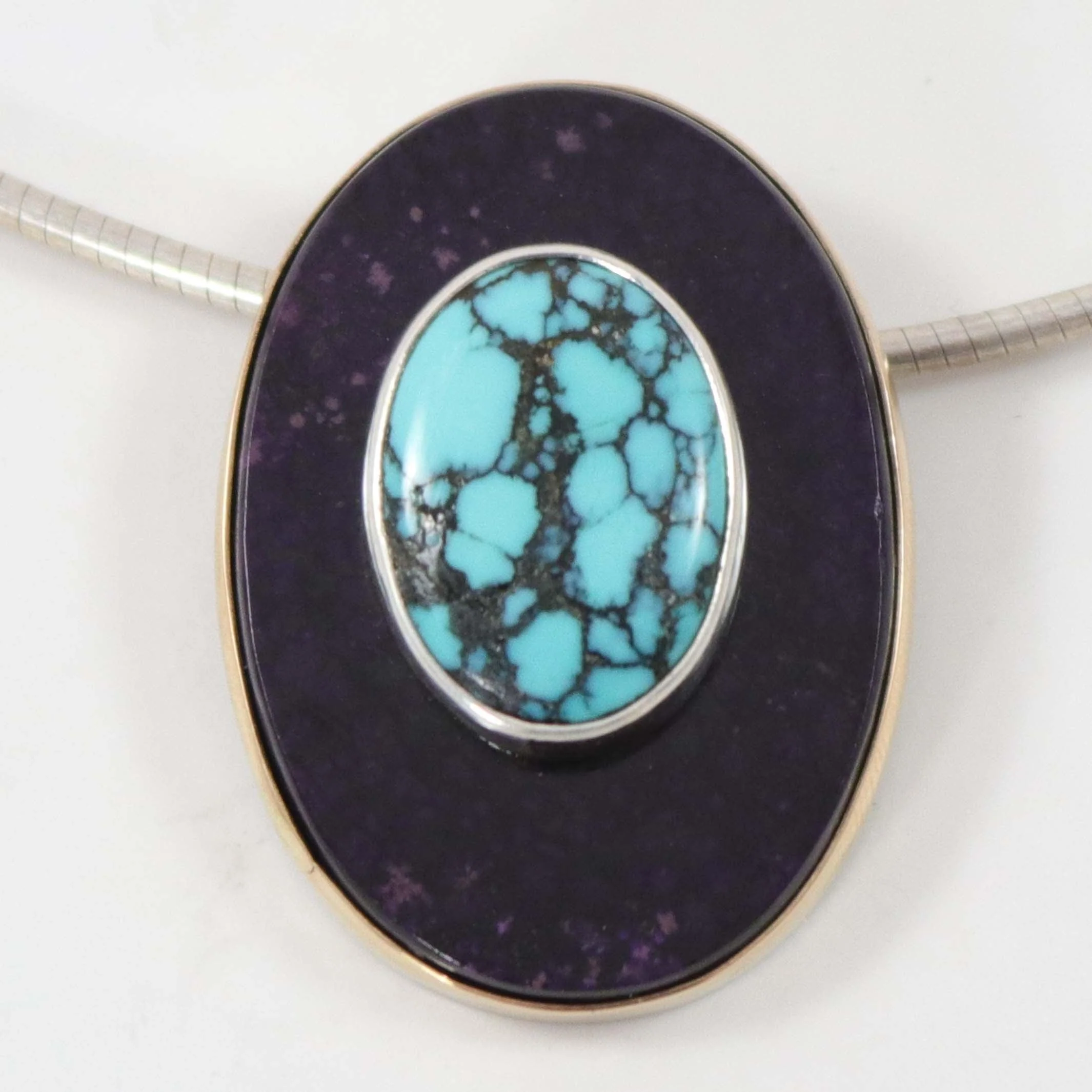 Turquoise and Sugilite Pendant - Image 3