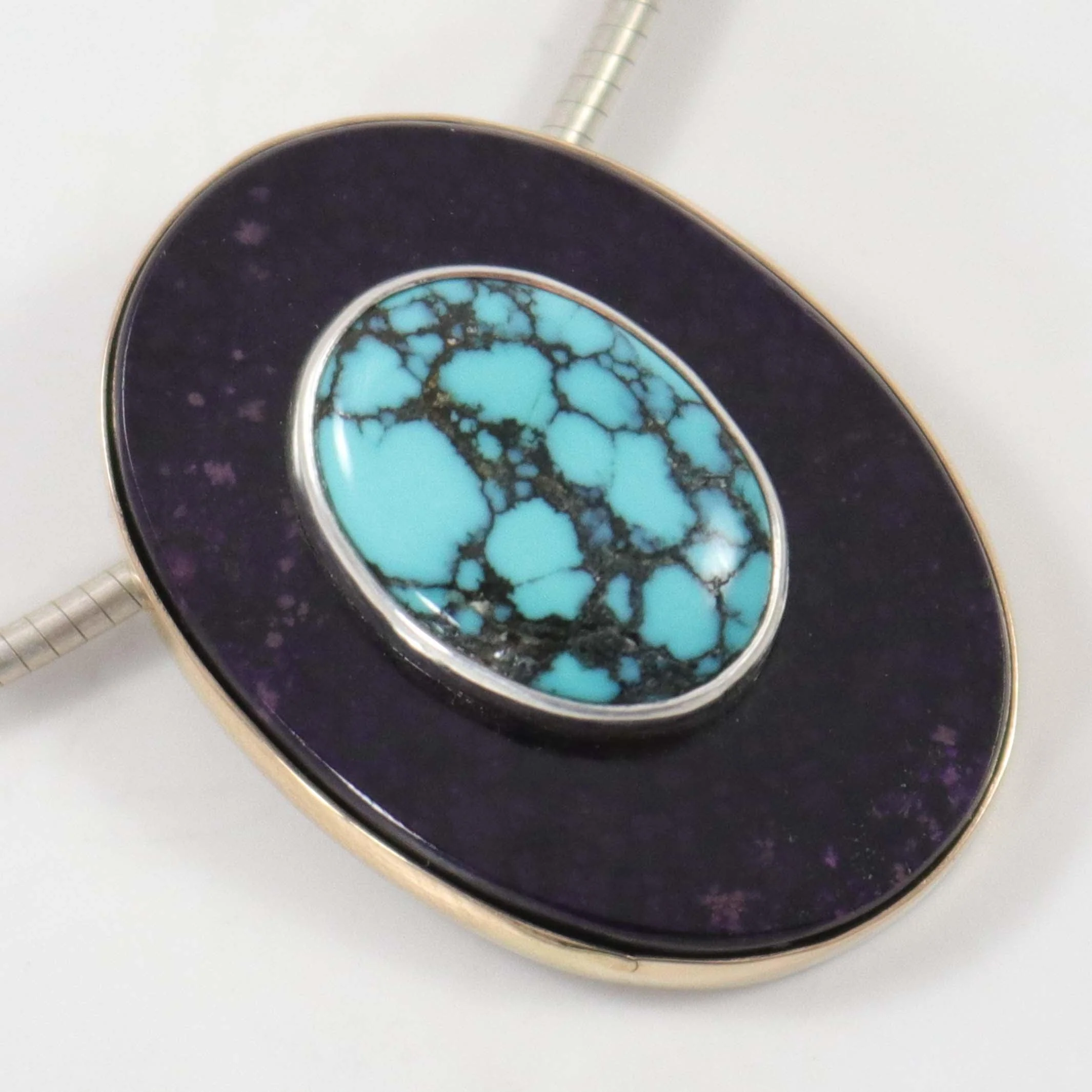 Turquoise and Sugilite Pendant - Image 4