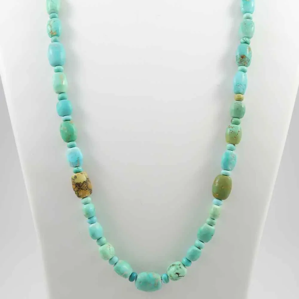 Turquoise and Variscite Bead Necklace - Image 2