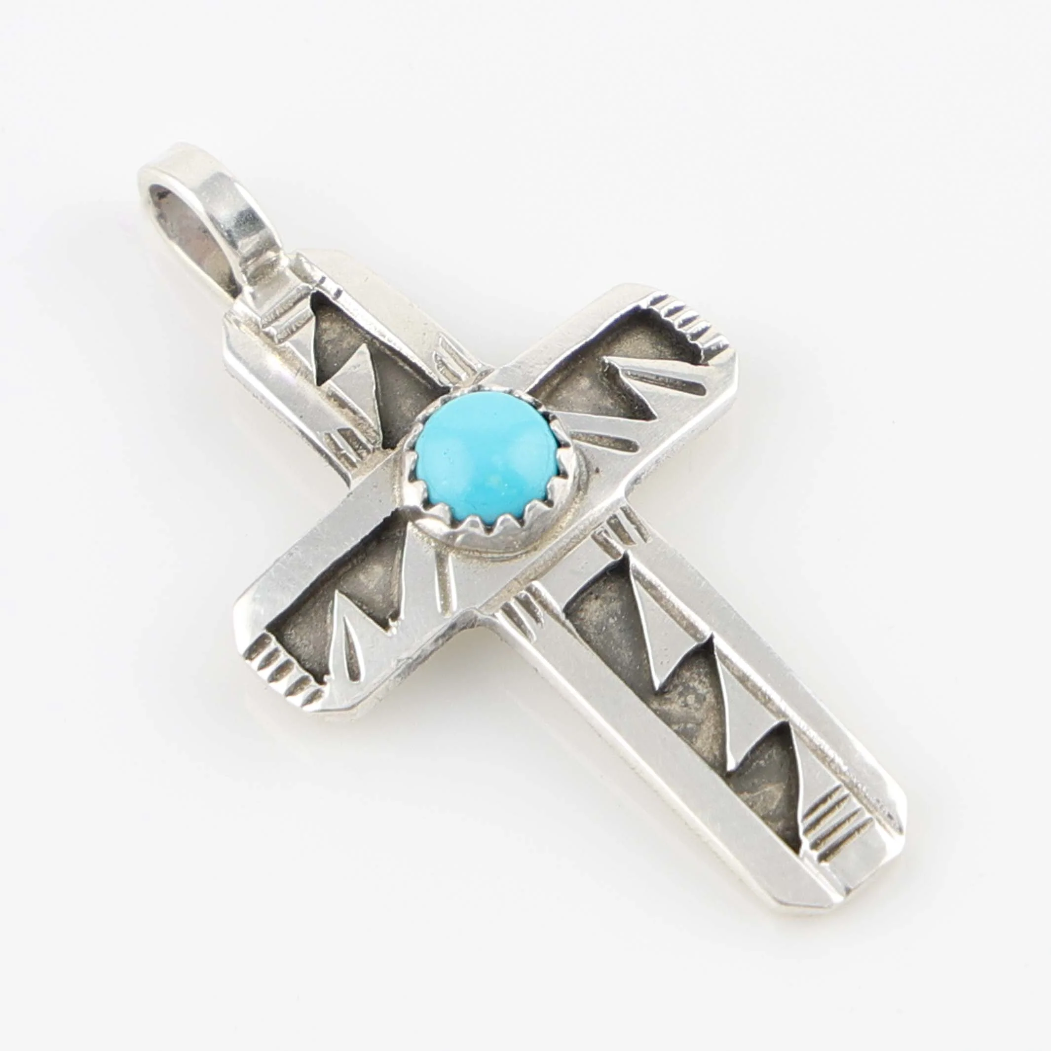 Turquoise Cross Pendant - Image 2