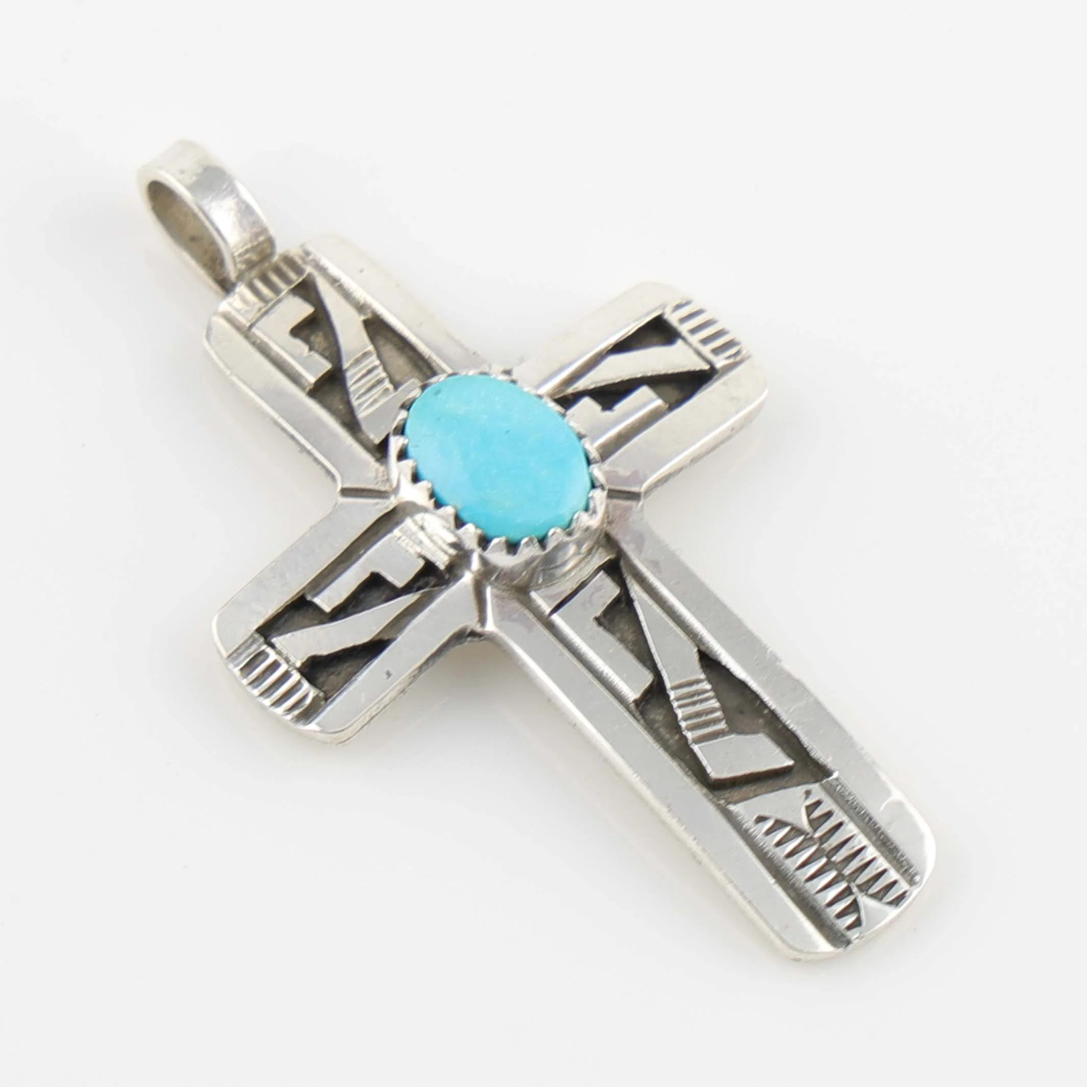Turquoise Cross Pendant - Image 2