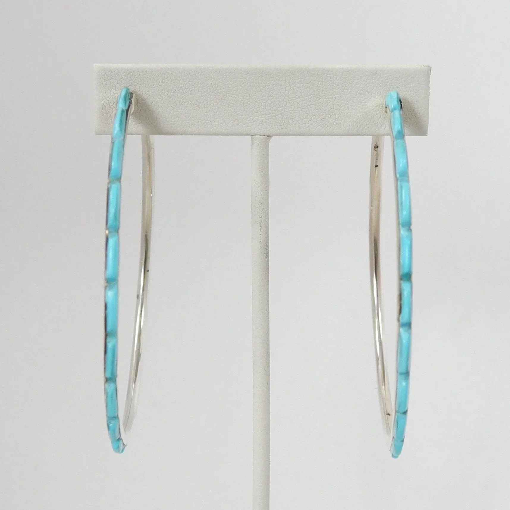 Turquoise Hoop Earrings - Image 2