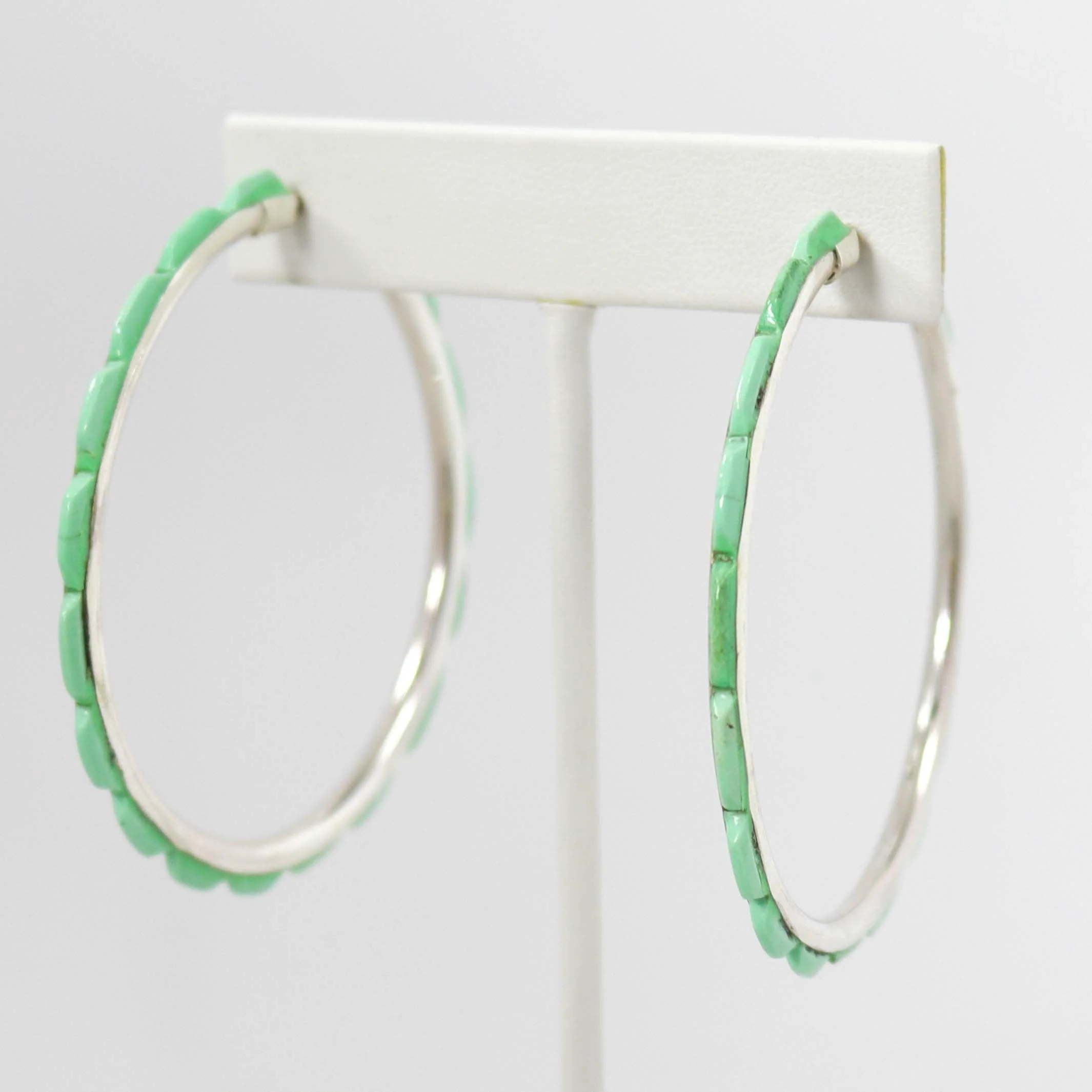 Turquoise Hoop Earrings - Image 3
