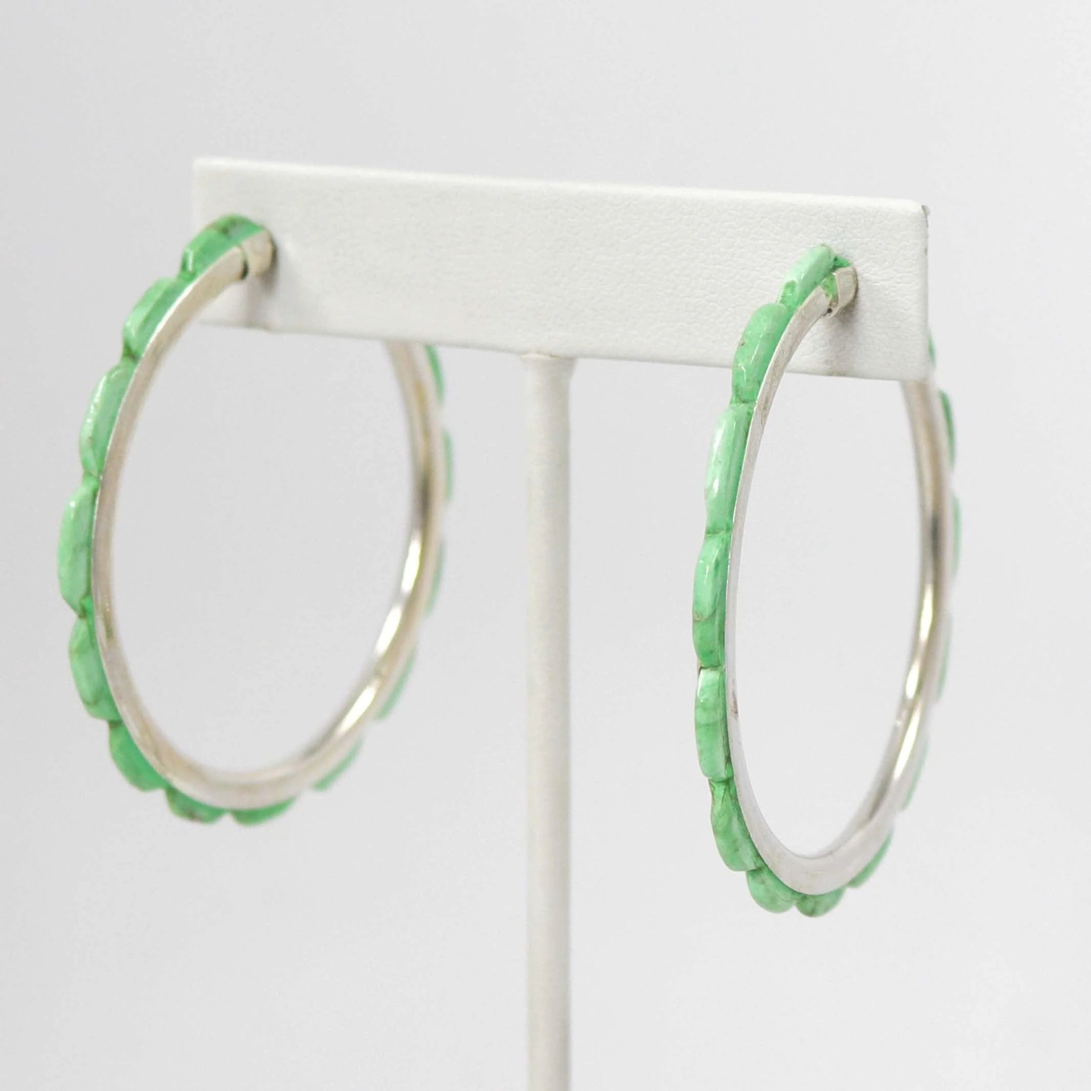 Turquoise Hoop Earrings - Image 3