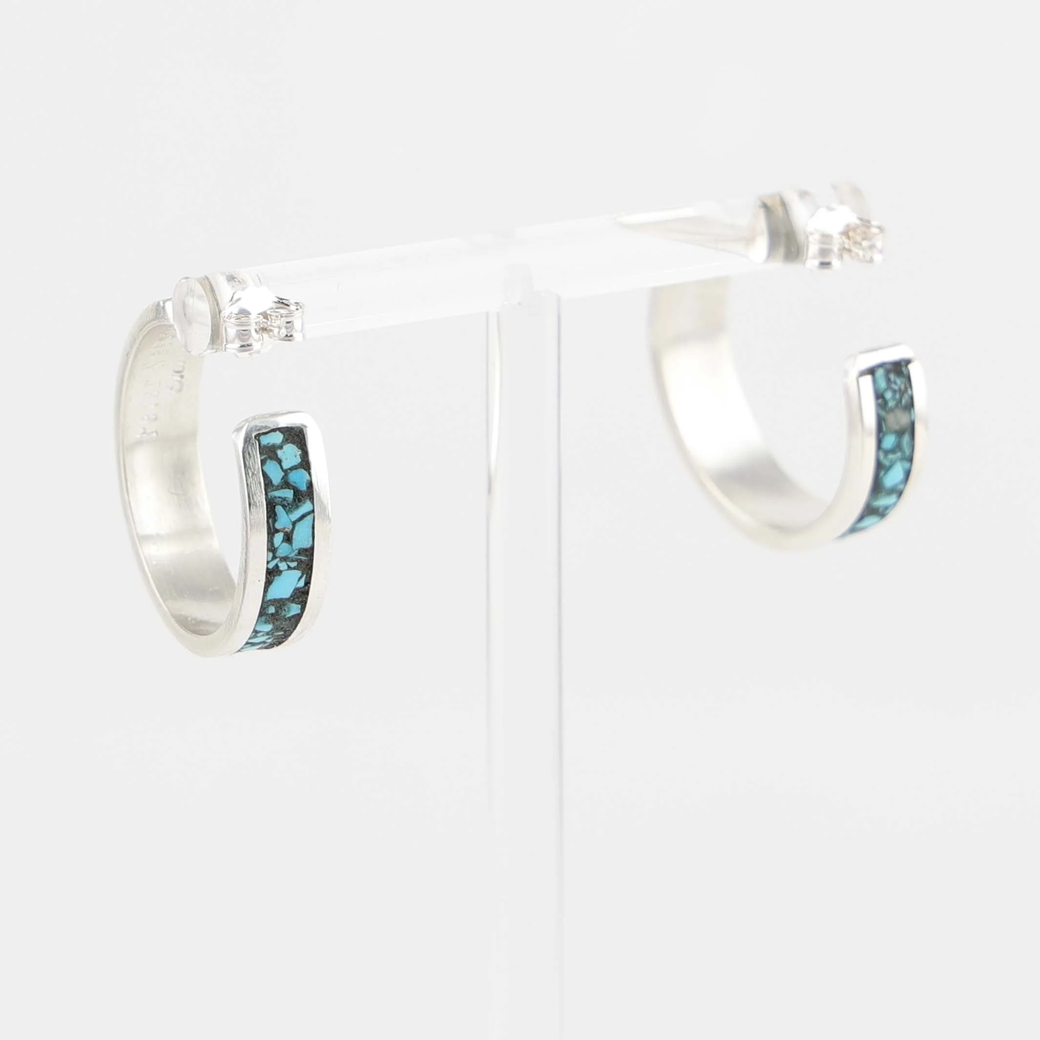 Turquoise Hoop Earrings - Image 3