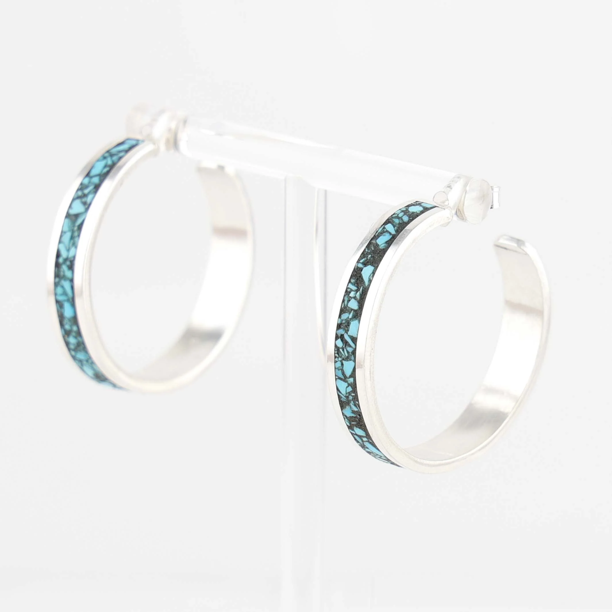 Turquoise Hoop Earrings - Image 2
