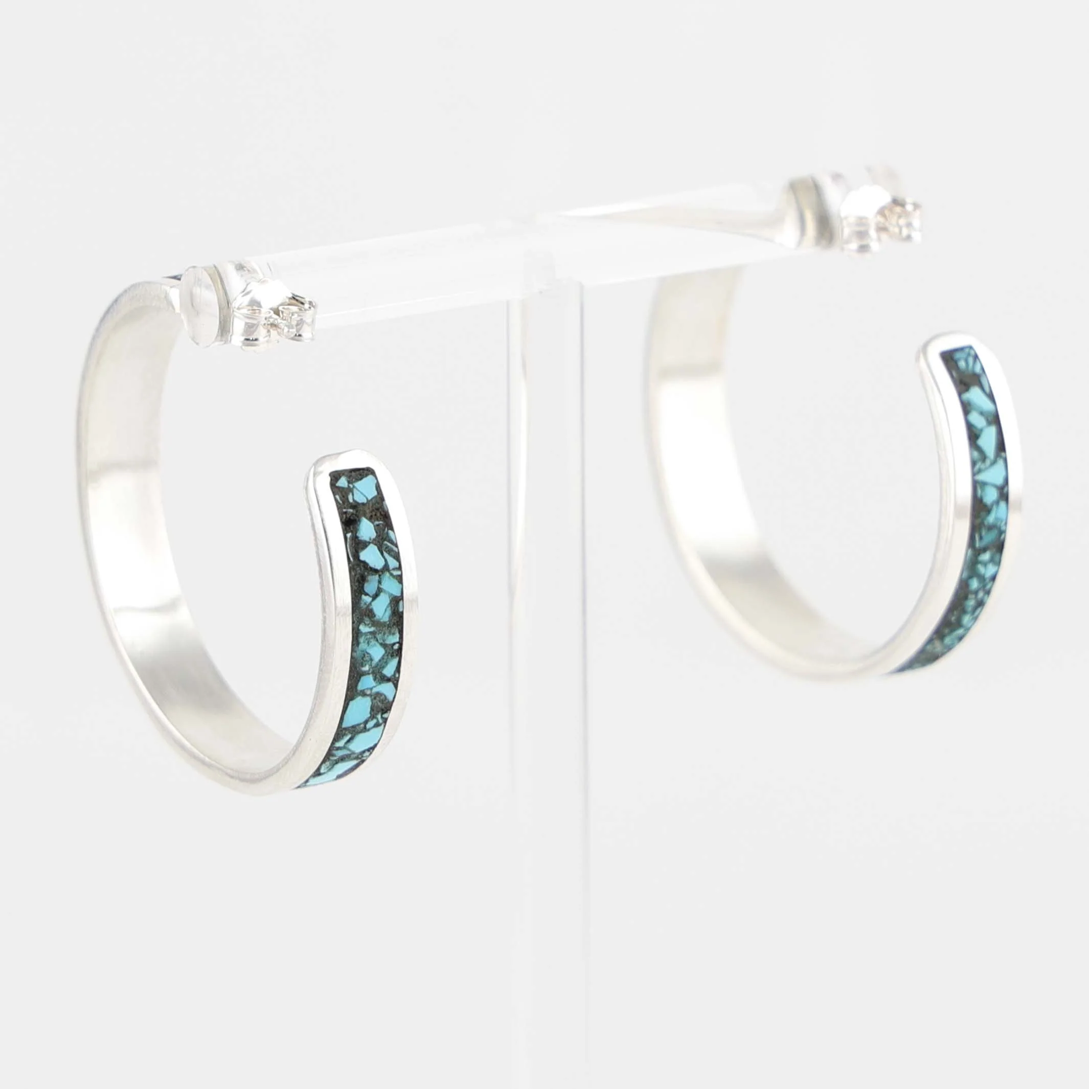 Turquoise Hoop Earrings - Image 3