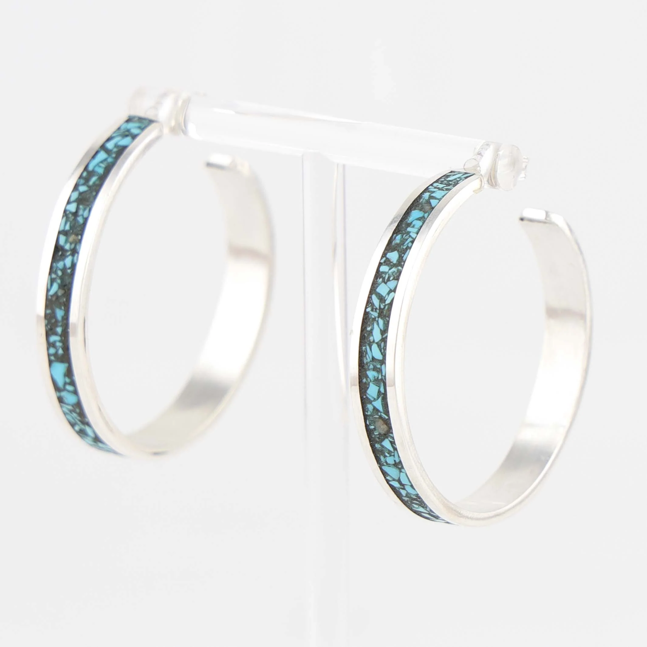 Turquoise Hoop Earrings - Image 2