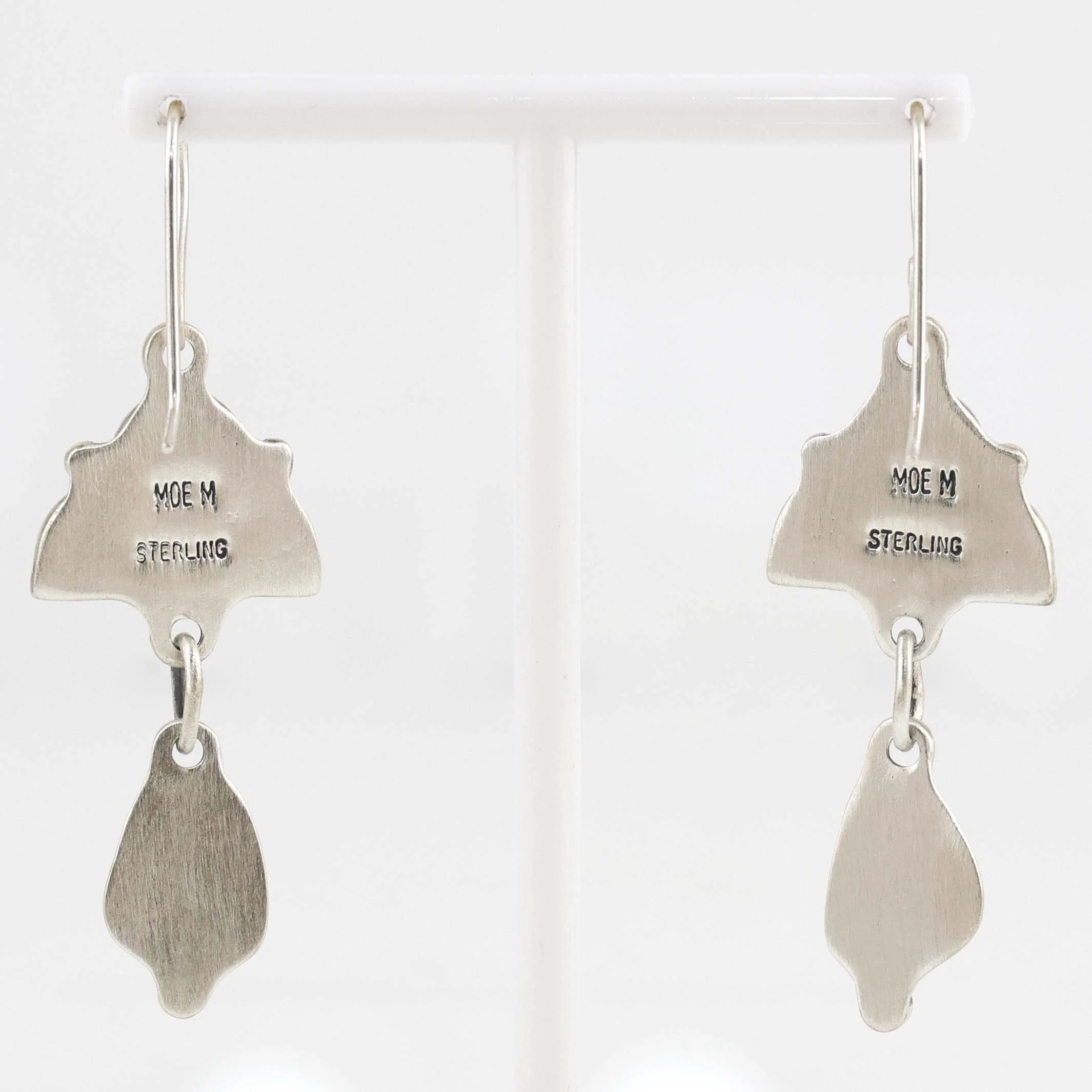 Turquoise Rain Cloud Earrings - Image 2