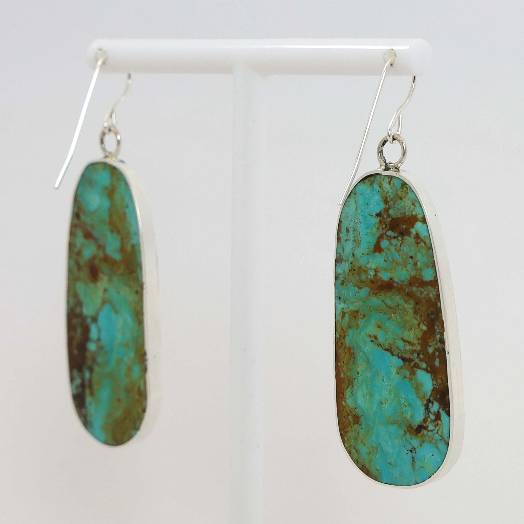 Turquoise Slab Earrings - Image 2