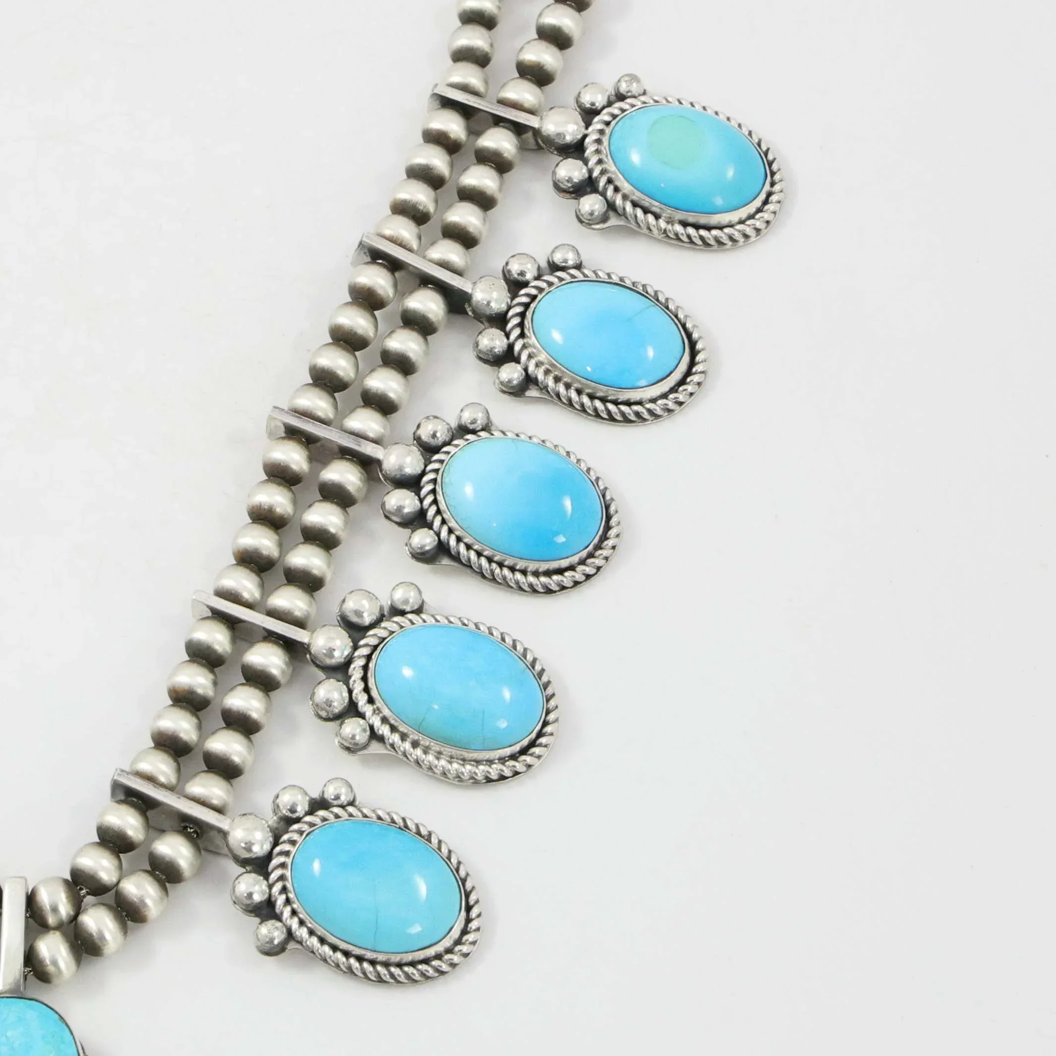 Turquoise Squash Blossom Necklace - Image 4