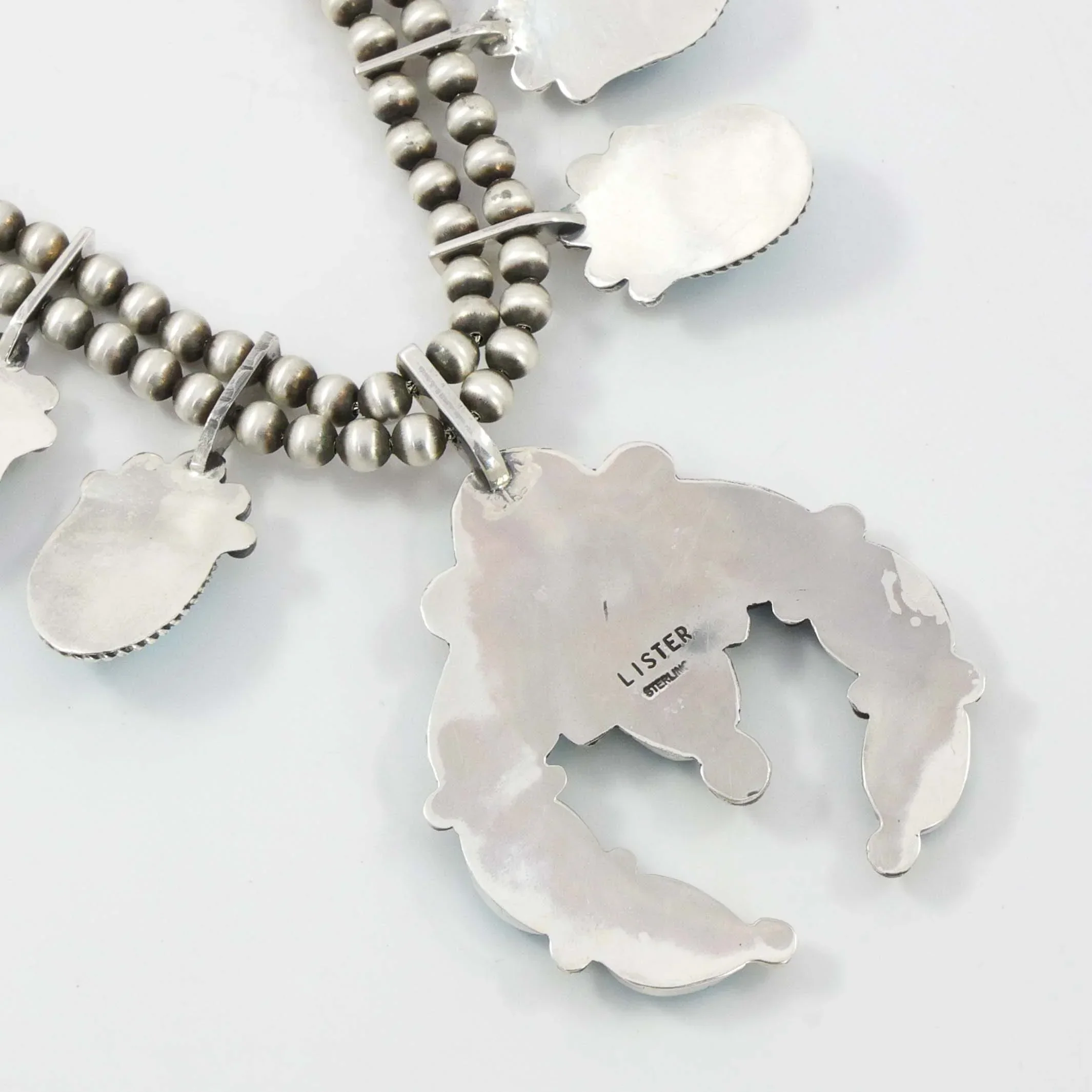 Turquoise Squash Blossom Necklace - Image 6
