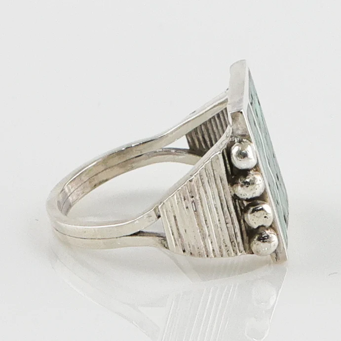 Variscite Inlay Ring - Image 3