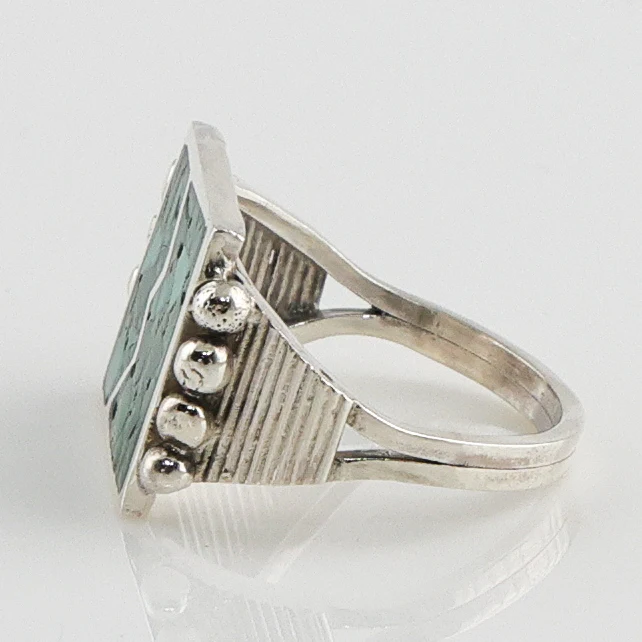 Variscite Inlay Ring - Image 4