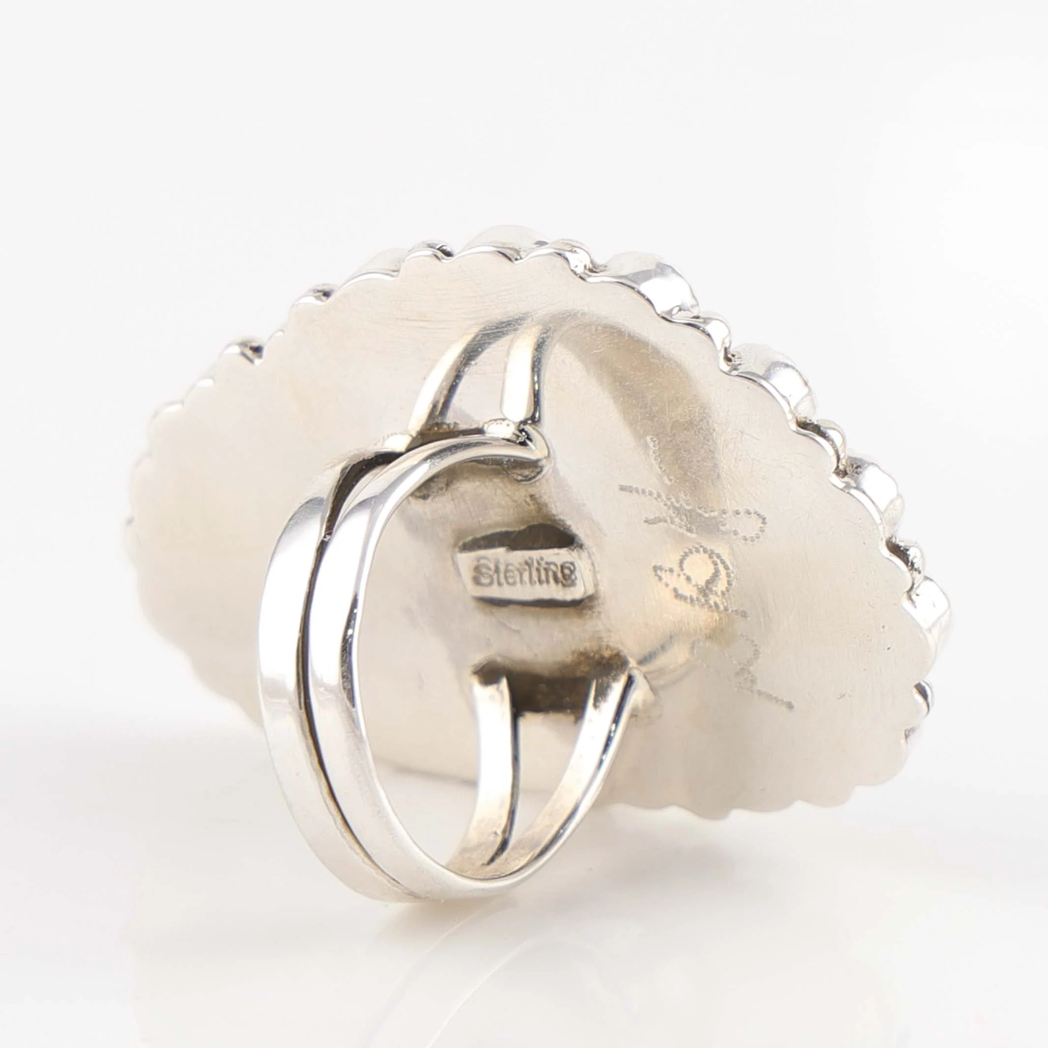 White Buffalo and Turquoise Ring - Image 3